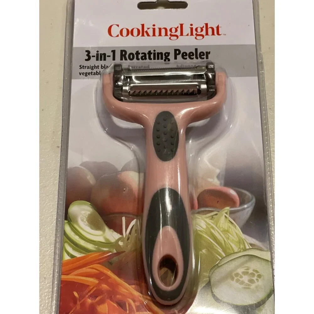 COOKING LIGHT PEELER Pink 3-IN-1 ROTATING‎ PEELER